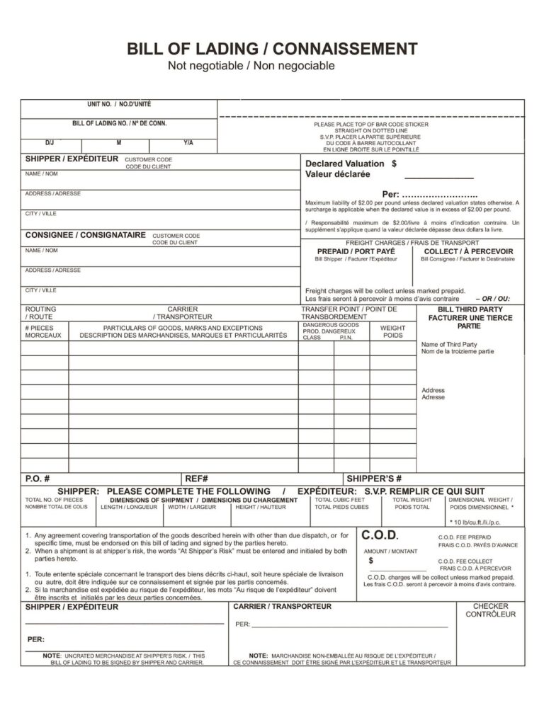 Pengertian Bill Of Lading, Fungsi Dan Jenisnya