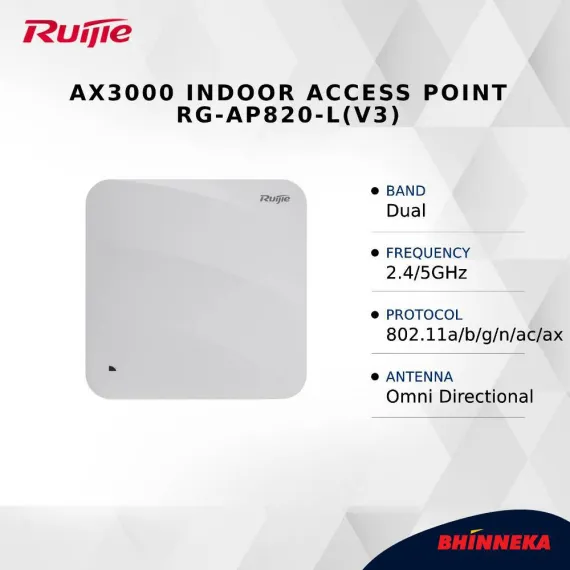 Ruijie AX3000 Indoor Access Point RG-AP820-L(V3)