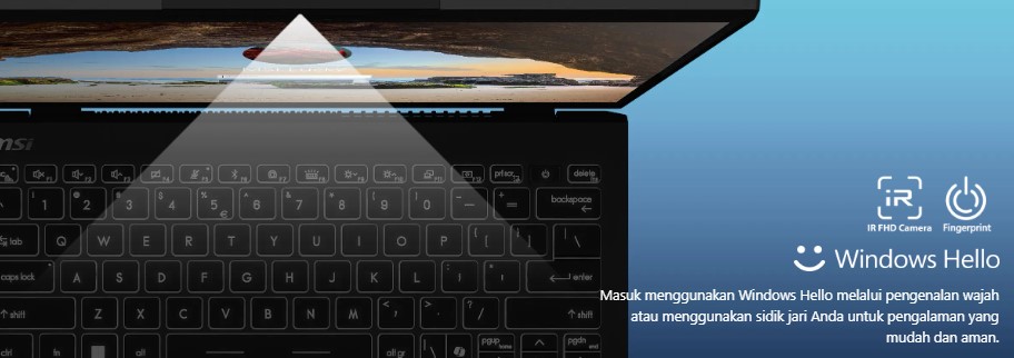 Fitur Keamanan Laptop AI MSI Prestige 13