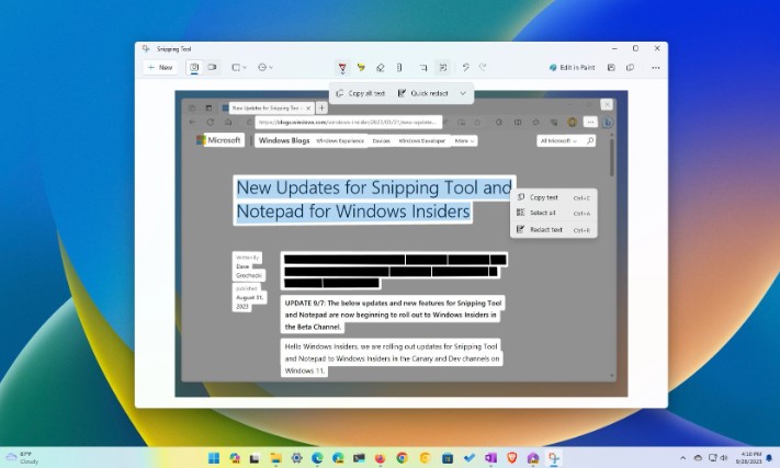 AI Snipping Tool dari Windows 11 Terbaru