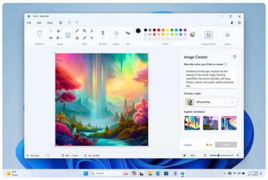 Fitur AI Image Cocreator Teks Jadi Gambar