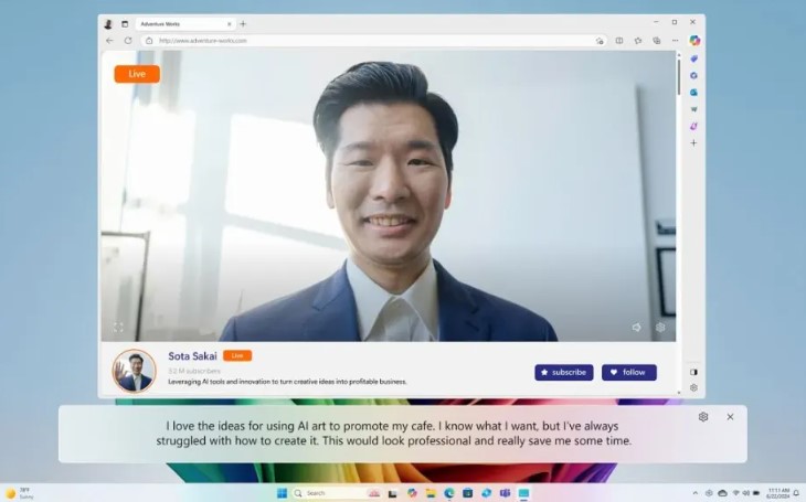 Live Caption AI di Windows 11 Terbaru