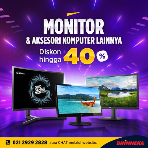 Monitor dan Aksesoris Komputer Diskon 40%