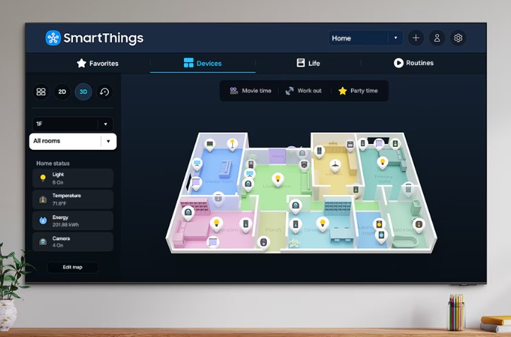 Smart TV Samsung dengan SmartThings Kontrol Semua Perangkat IoT